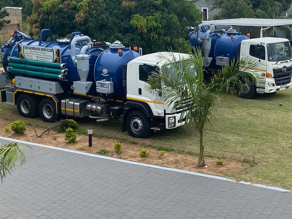 AB Sambane vacuum tanker trucks parked in the yard